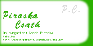 piroska csath business card